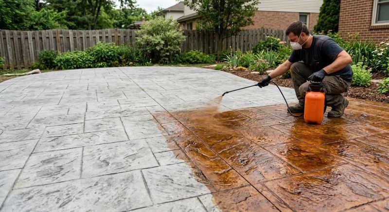 Patio Overlay Installation in Corpus Christi, TX