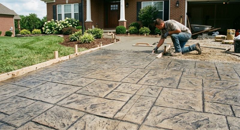 Stamped Concrete Resurfacing in Fort Worth, TX